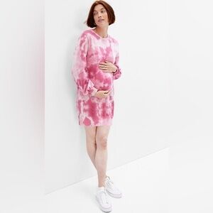 GAP | Maternity | Pink | TieDyed | Sweatshirt | Dress | w Zipper Side | Size XS